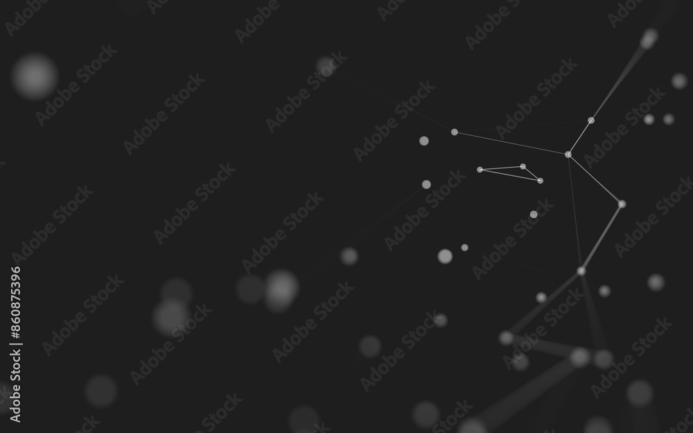 Abstract background. Molecules technology with polygonal shapes, connecting dots and lines. Connection structure. Big data visualization. Abstract background. Molecules technology with polygonal shapes, connecting dots and lines. Connection structure. Big data visualization.