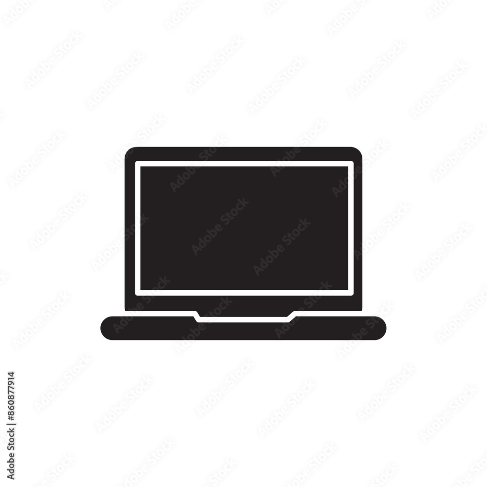 Laptop vector icon. simple black flat illustration on white background..eps Laptop vector icon. simple black flat illustration on white background..eps