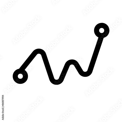 statistic investment icon with line style, perfect for user interface projects