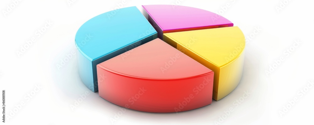 Obraz premium Colorful 3D Pie Chart