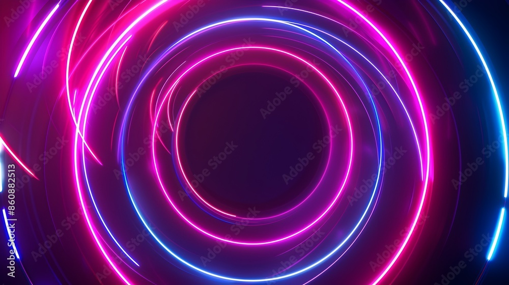 Radiant Neon Circles Forming Energetic Cosmic Planet Style Design Radiant Neon Circles Forming Energetic Cosmic Planet Style Design