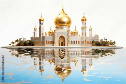 A Islamic Luxury Mosque architecture building outdoors.