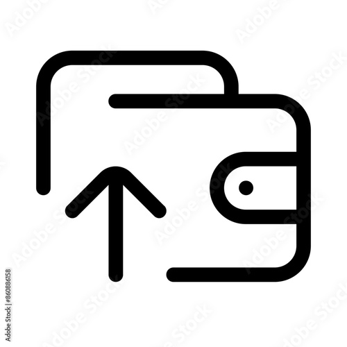 expenditure icon with line style, perfect for user interface projects