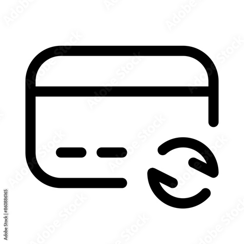 loading card icon with line style, perfect for user interface projects