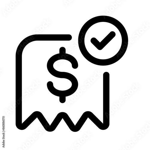 memorandum payment icon with line style, perfect for user interface projects