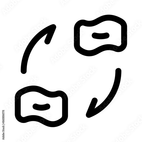 money exchange icon with line style, perfect for user interface projects
