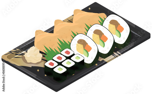 パックに入った助六寿司