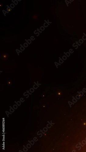 Embers from burning fire particles effect 