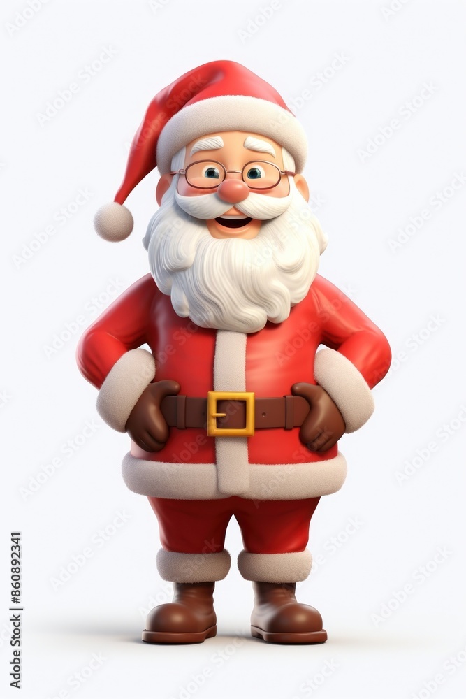 Santa claus figurine cartoon white background. Santa claus figurine cartoon white background.