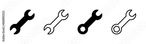 Wrench icon set. repair icon vector. tools icon vector