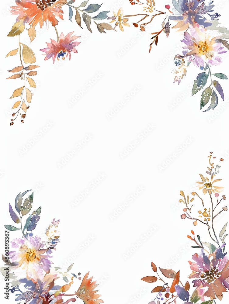 A vertical A4 journal page with a subtle artistic discreet floral border. A vertical A4 journal page with a subtle artistic discreet floral border.