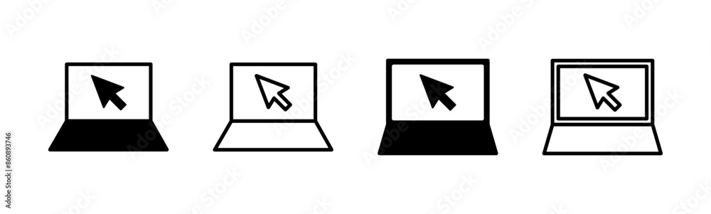 Laptop icon set. computer icon vector Laptop icon set. computer icon vector