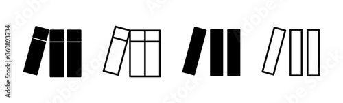 Library icon set. education icon vector