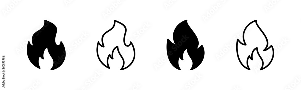 Fire icon set. fire vector icon Fire icon set. fire vector icon