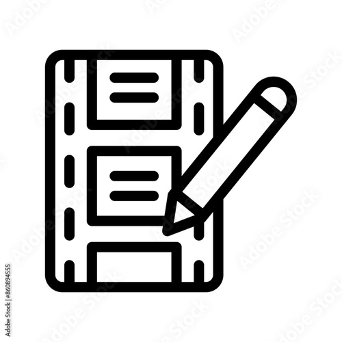 18 screenwriting line icon illustration vector graphic