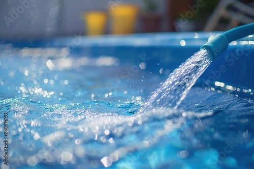 filling water into a pool