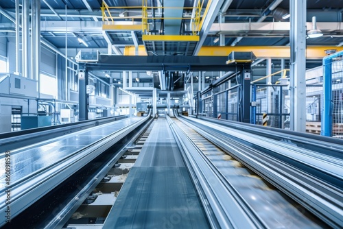 Conveyor Belts in a Modern Industrial Facility © Fitry