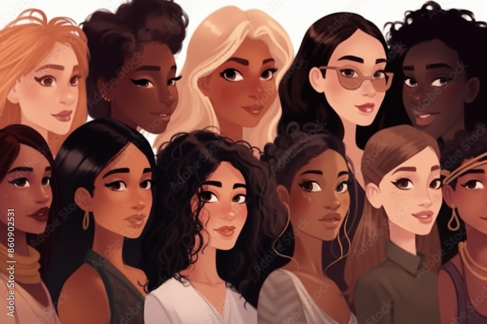 Multiracial group of people Multiracial group of people