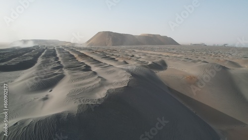 Mountain of metal in the city of Zouerat - mauritania  photo