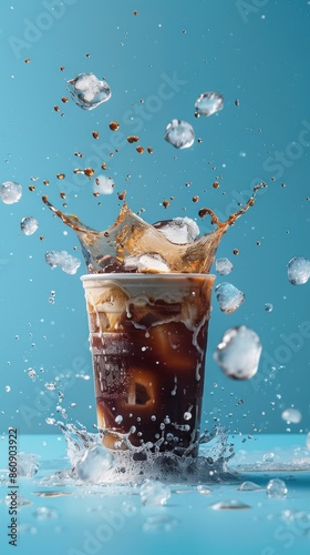 Ice Latte award winning photography, minimalist, commercial ads photo, advertising, stunning