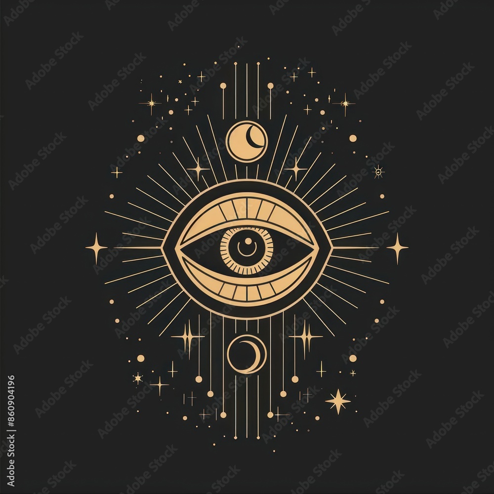 Surreal aesthetic magician logo art symbol emblem. Surreal aesthetic magician logo art symbol emblem.