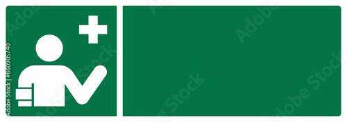 iso emergency and first aid safety first aid responder your custom message here landscape size 1/2 a4,a3,a2,a1