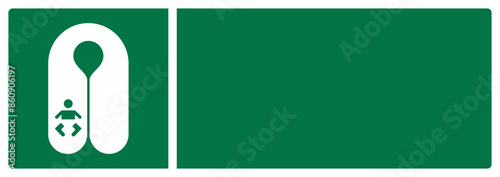 iso emergency and first aid safety signs infant's lifejacket your custom message here landscape size 1/2 a4,a3,a2,a1