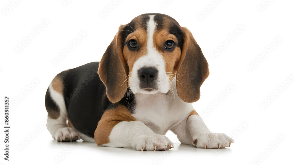 A cute little dog with brown, black