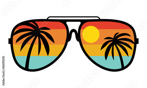 Summer sunglasses vector illustration