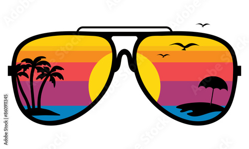 Summer sunglasses vector illustration