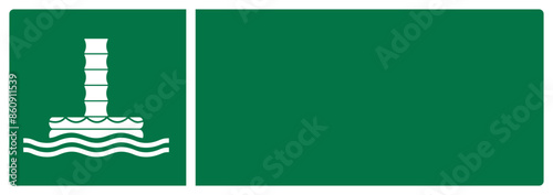 iso emergency and first aid safety signs marine evacuation chute your custom message here landscape size 1/2 a4,a3,a2,a1