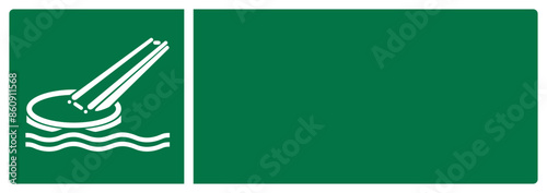 iso emergency and first aid safety signs marine evacuation slide your custom message here landscape size 1/2 a4,a3,a2,a1