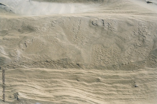 Fototapeta Naklejka Na Ścianę i Meble -  texture of sand dunes in the desert, close up