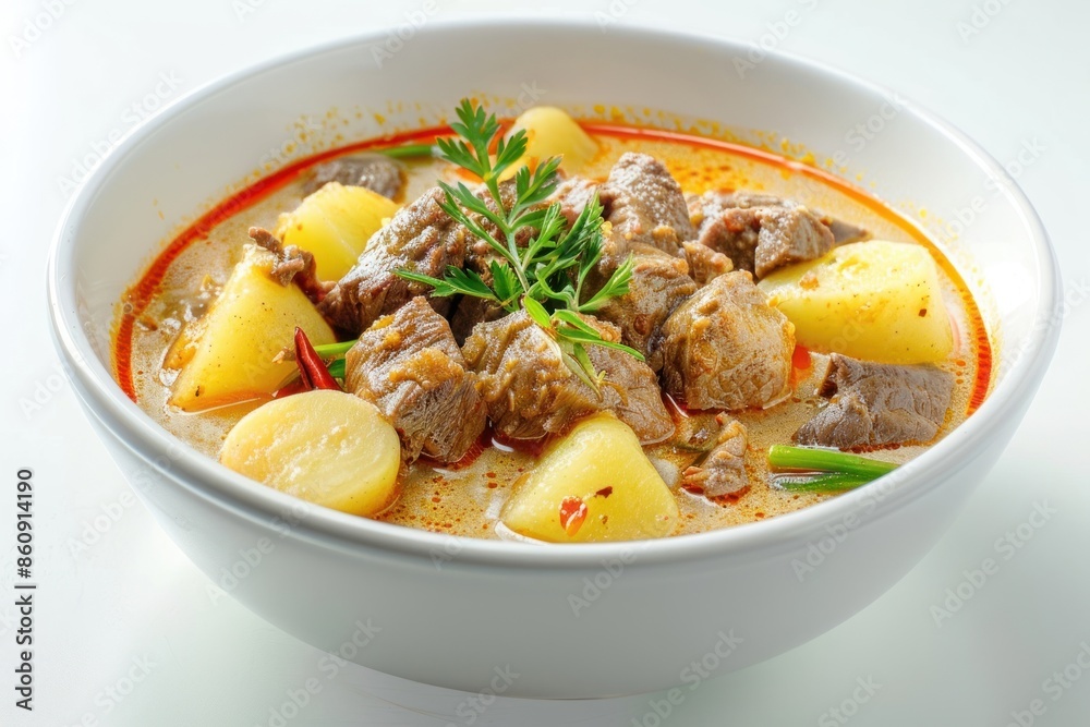 Beef potato with coconut milk food mutton curry. Beef potato with coconut milk food mutton curry.