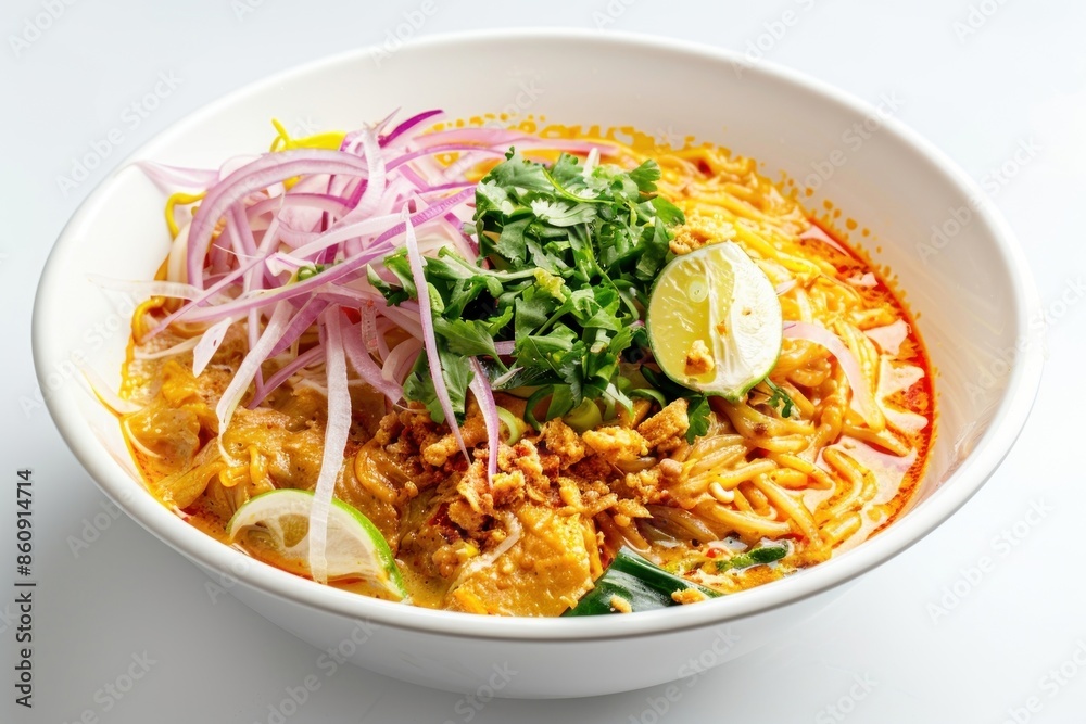 Khao soi food plate dish.