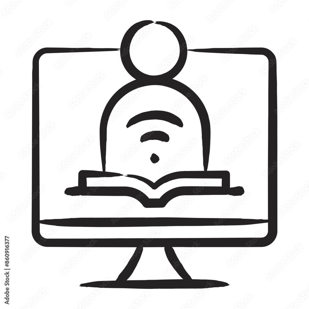 Online Learning Icon Online Learning Icon