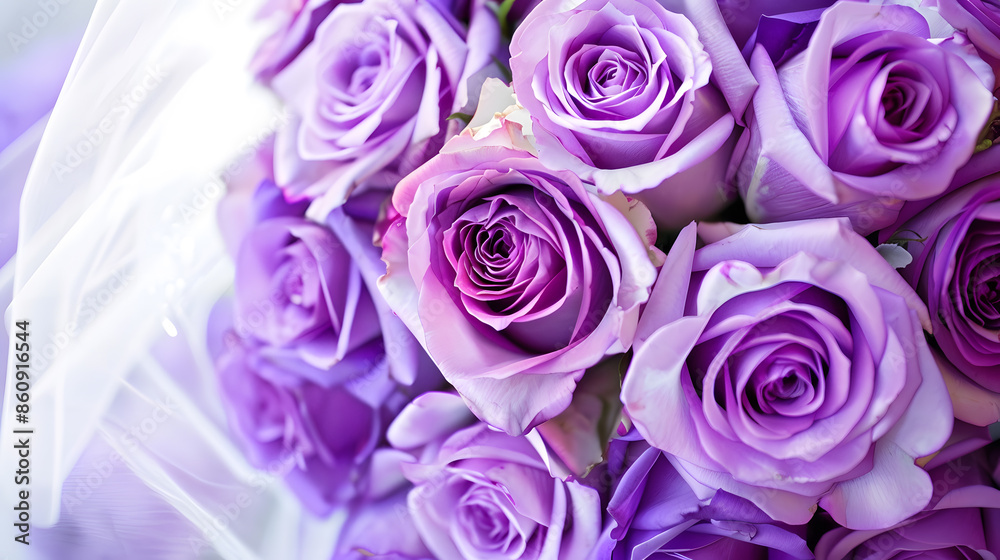 Purple rose bouquet for the bride on her special day : Generative AI Purple rose bouquet for the bride on her special day : Generative AI