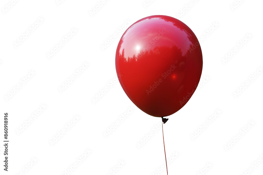 red balloon isolated on transparent background