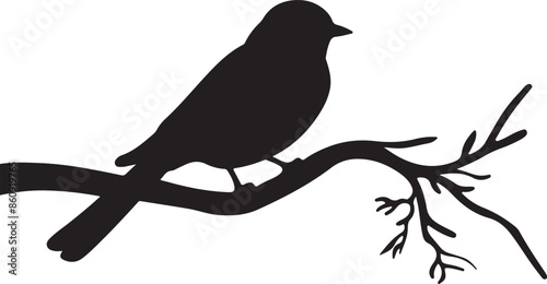Nightjars Bird Silhouette Vector Illustration White Background