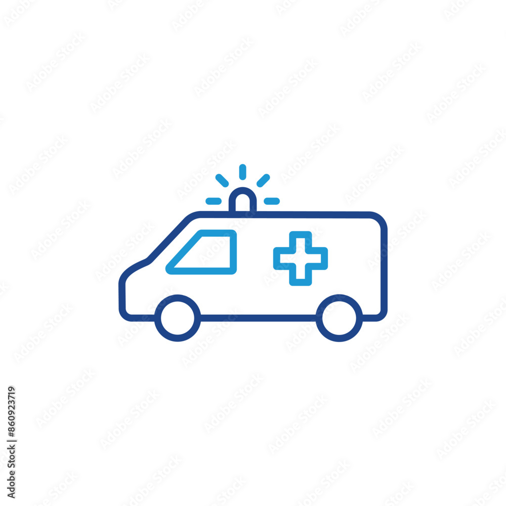Ambulance icon vector for web site Computer and mobile app	