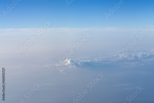 See clouds from the airplane