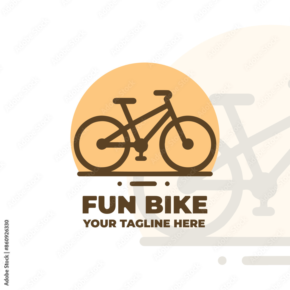 Fototapeta premium Fun Bike Bicycle Logo Design