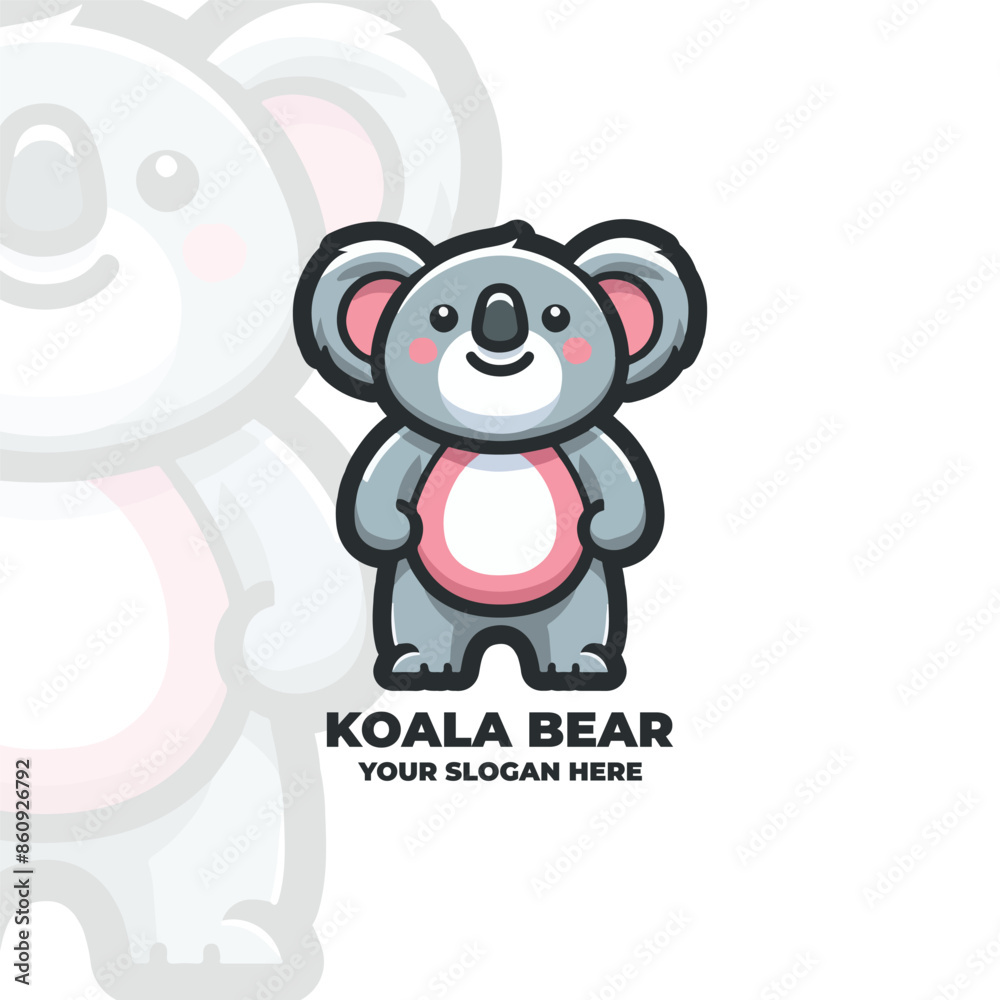 Cute Koala Bear Logo Design