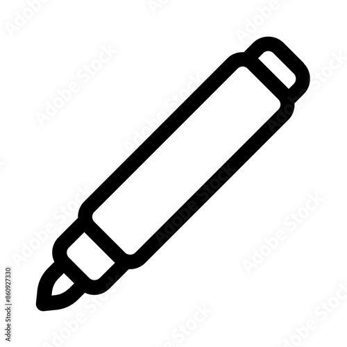 whiteboard marker icon with line style, perfect for user interface projects