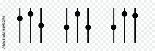 Filter control isolated minimal icon. Web icon set music setting
