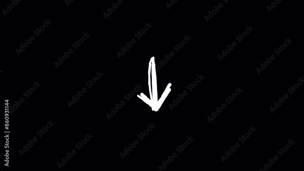 Hand drawn arrows animation background video with alpha channel, Set of animated hand drawn arrows highlighter elements, doodle arrows, circles, check marks, frames, borders and elements