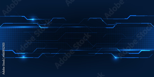 Abstract technology background. Futuristic digital space technology concept.
