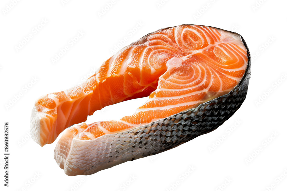 salmon steak isolated on transparent background salmon steak isolated on transparent background