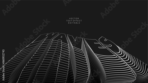 Waves editable text effect