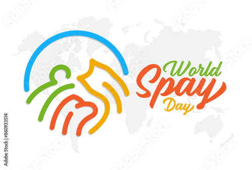 World Spay Day to celebrate the importance of animal birth control concept. Template for background, banner, card, poster